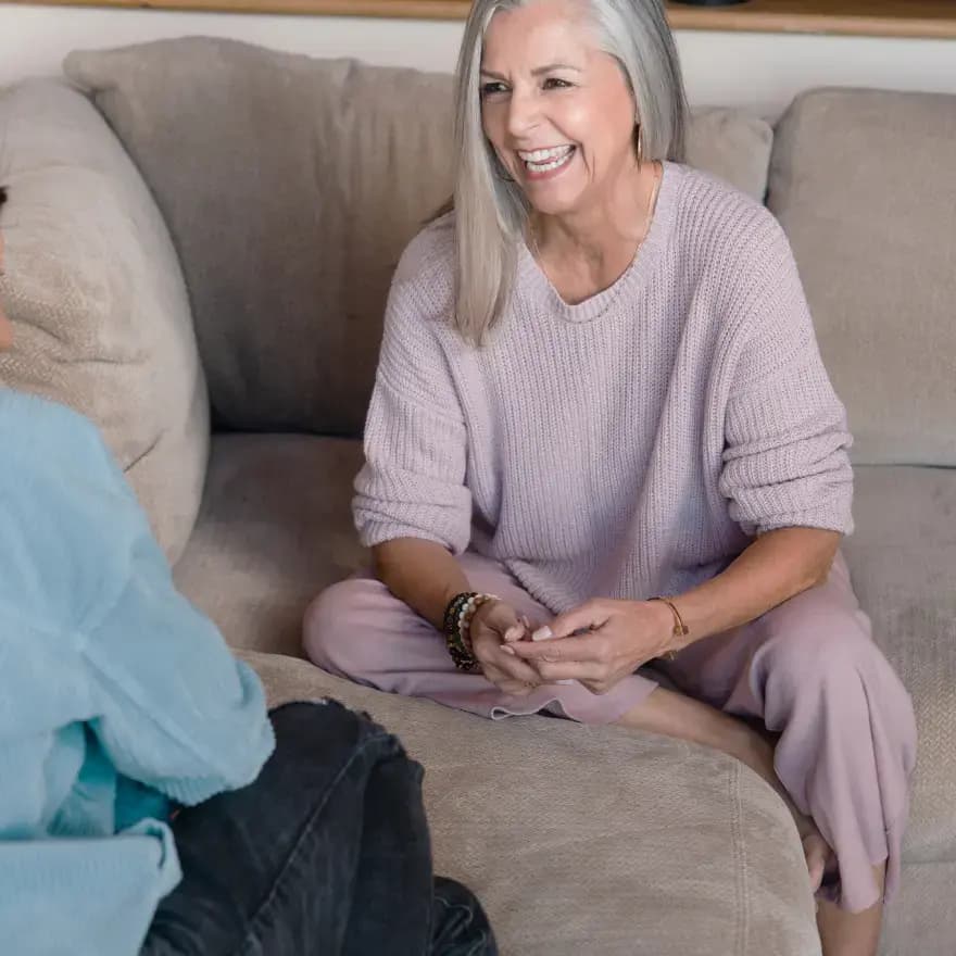 Image of older woman laughing