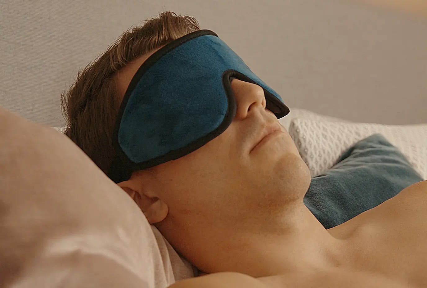 picture of man with sleep mask