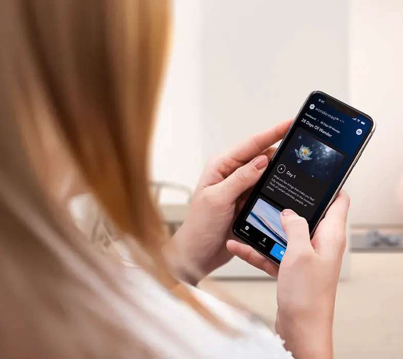 Person holding a phone